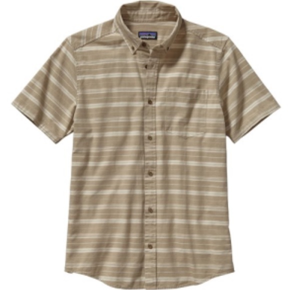 Patagonia Men's Casual Brown Striped Shirt - Picture 1 of 8